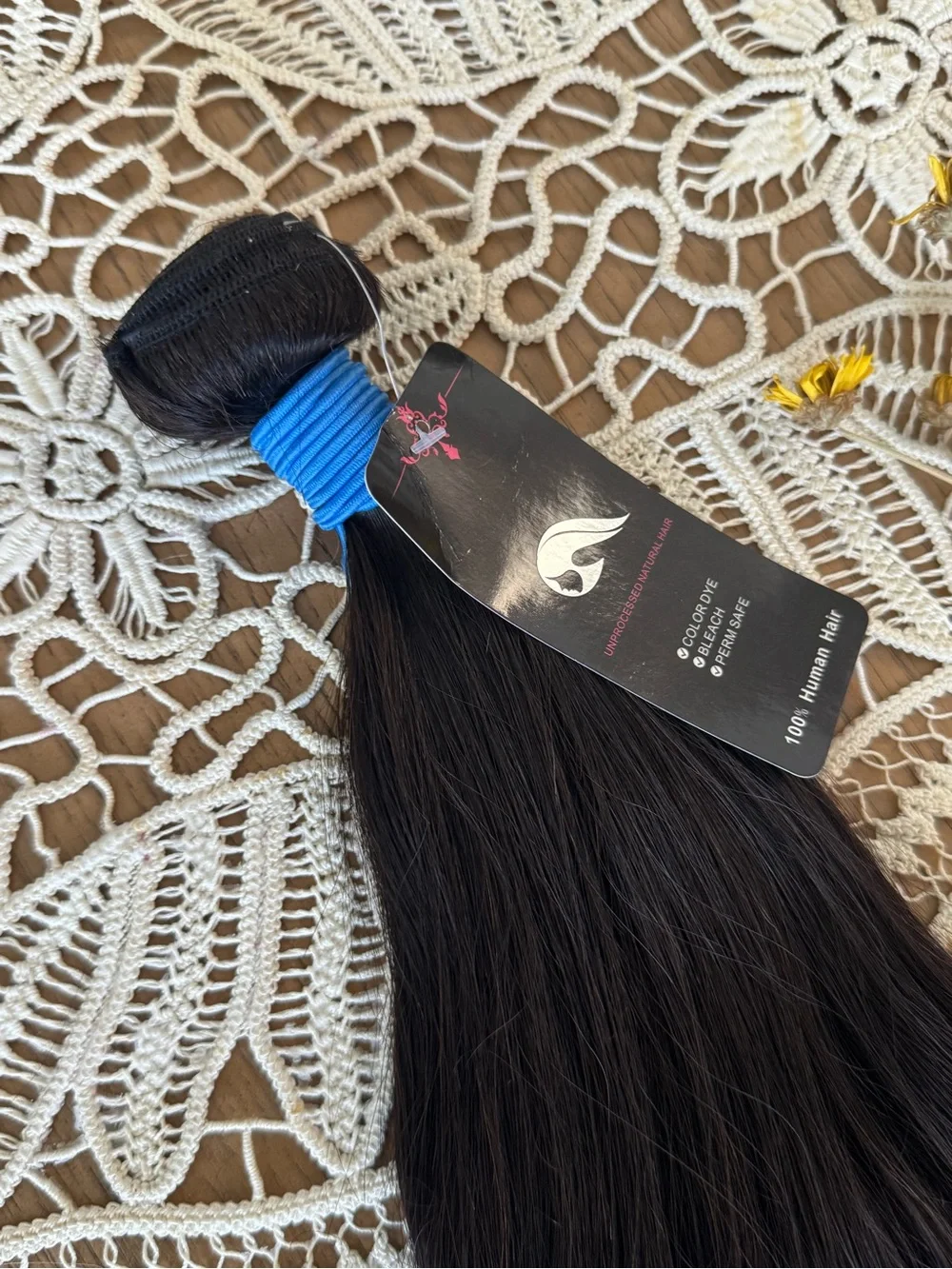 16” 100% Human Hair Weft Body Wave Hair Extension Bundle Natural Black Remy Hair